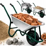 Statybinė karutis, cinkuota plieninė, 110 l, 200 kg