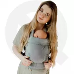Reguliuojama ne&scaron;ioklė QUSY Mini 2.0 &bdquo;Silver Dust&ldquo; su apsauginėmis pagalvėlėmis, 0&ndash;24 mėn.
