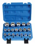 Galvučių rinkinys SATRA 12-KT VARIO-PLUS 1/2", 19 dalių