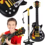 Vaiki&scaron;ka elektrinė gitara su mikrofonu, stovu ir 6 melodijomis