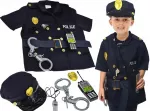 Vaiki&scaron;kas policininko kostiumas su antrankiais ir kepure