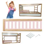 Apsauginė pertvara IKEA vi&scaron;tų lovai, medinė, rožinė, pu&scaron;is, MDF, 94,2 cm
