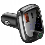 FM siųstuvas Baseus S13 su Bluetooth 5.0, USB-C įkrovikliu ir laisvų rankų funkcija