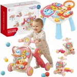 Vaiki&scaron;kas stumdukas&ndash;vaik&scaron;tynė WOOPIE BABY 4in1, paspirtukas ir edukacinis staliukas