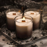 TAGU CANDLEPLACE tra&scaron;kanti ir kvepianti tikru laužu žvakė, 3vnt