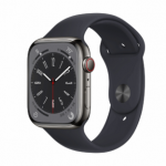 Apple Watch Series 8 45mm GPS+Cellular Stainless Steel Case Black B klasė (Gera)