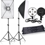 Softbox ap&scaron;vietimo rinkinys 235 cm, softbox &scaron;viesa 2 vnt./komplektas, studijinis ap&scaron;vietimo rinkinys, softboksų rinkinys, softbox lempos komplektas, studijinės &scaron;viesos rinkinys