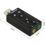 I&scaron;orinė USB garso plok&scaron;tė, virtuali 7.1 garso plok&scaron;tė, USB į 3,5 mm garso lizdą, USB garso adapteris, USB garso korta, USB į ausinių ir mikrofono jungtį