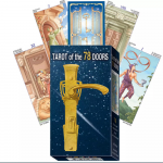 Tarot kortų kaladė &bdquo;78 durys&ldquo;, vandeniui atsparus popierius, būrimui ir divinacijai, mistiniams tarot skaitymams, tarot kortos būrimui, būrimo kortų kaladė