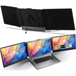 Ne&scaron;iojamojo kompiuterio dvigubas i&scaron;orinis monitorius 14" 1920x1200, tinka 13,3&ndash;16" ne&scaron;iojamiesiems kompiuteriams, 2 ekranai, papildomas ne&scaron;iojamojo kompiuterio ekranas, ne&scaron;iojamojo kompiuterio &scaron;oniniai monitoriai