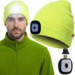 Žieminė kepurė su žibintuvėliu &ndash; geltona Trizand 22664 universali