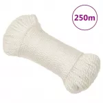 Darbo virvė, baltos spalvos, 6mm, 250m, polipropilenas