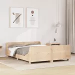 Lovos rėmas be čiužinio, 140x200cm, pu&scaron;ies medienos masyvas