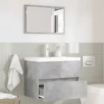 Vonios baldų rinkinys su stalčių Betono pilka 60 x 38,3 x 45 cm