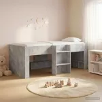Vaikų Auk&scaron;tas Lova 2 pcs Betono pilka 90 x 200 cm