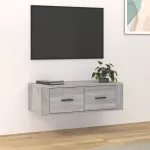 Pakabinama TV spintelė, pilka ąžuolo, 80x36x25cm, mediena