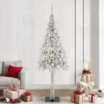 Kalėdų eglutė su 300 LED s stovu Balta 210 cm PE ir Plienas