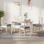 Sėdynių pagalvėlės 4 pcs &Scaron;viesiai pilka 40 x 40 x 6 cm audinys