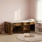 Vaikų Auk&scaron;tas Lova 2 pcs Dūminio ąžuolo 90 x 200 cm