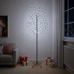 LED Kalėdų medis Juoda 210 cm Plienas 180 LED
