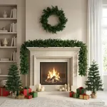 Mini kalėdinių eglučių rinkinys 90 cm PVC ir PE Žalia