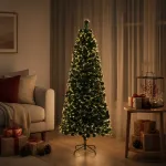 &Scaron;viesolaidinė kalėdinė eglutė 120 cm 12 LED &Scaron;ilta balta PVC