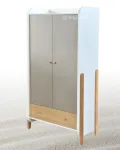 Dviejų durų spinta Ingvart Nika Balta/&Scaron;altai smėlinė/Natūrali