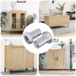 Užrakto veržlė 2 pcs Nikelio M6 x 25 mm Plienas