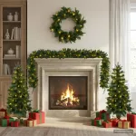 Mini kalėdinių eglučių rinkinys 120 cm 275 LED &Scaron;ilta balta