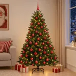 Dirbtinė kalėdinė eglutė su rutuliuku 180 cm 300 LED