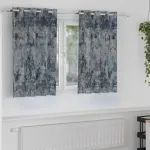 Aksominio tipo užuolaidos 2 pcs Sidabrinė Pilka 140 x 140 cm