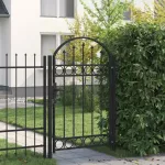 Tvoros vartai ASSEN su arkine vir&scaron;umi, plienas, 102x150cm, juodi