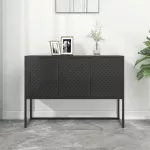 &Scaron;oninė spintelė, juodos spalvos, 105x35x75cm, plienas