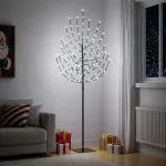 LED Kalėdų medis Juoda 20 x 20 x 180 cm Plienas 160 LED