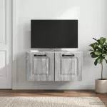 Sieninė TV spintelė Pilka sonoma ąžuolo 59,5 x 31 x 30 cm