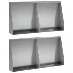 Sienelė 4 vnt. 40 x 12 x 40 cm Galvanizuotas plienas Sidabrinė