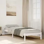 Lovos rėmas be čiužinio, baltas, 90x220cm, pu&scaron;is, itin ilgas