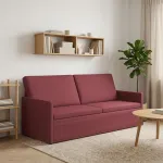 3 vietų sofa Vyno raudona 190 x 81 x 82 cm Audinys