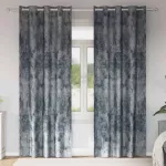Aksominio tipo užuolaidos 2 pcs Sidabrinė Pilka 260 x 140 cm