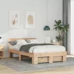 Lovos rėmas Ruda 140 x 190 cm Kietos pu&scaron;ies mediena