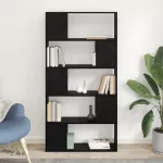 TV spintelių komplektas Juoda 80 x 24 x 156 cm Apdirbta mediena