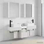 Vonios spintos komplektas 5 pcs Balta 53 x 15,5 x 70 cm