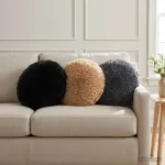 Pagalvėlės užvalkalas 2 pcs HEERLEN Juoda &Oslash; 40 cm PV pūkinis