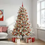 Dirbtinė kalėdinė eglutė su rutuliuku 180 cm 300 LED