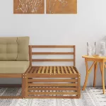 Lauko Vidurinis Sofa Kietos akacijos mediena Natūrali