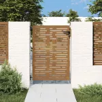Sodo vartai, 85x125 cm, Corten plienas, kvadratinis dizainas