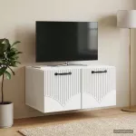 Sieninė TV spintelė Balta 59,5 x 41 x 30 cm Apdirbta mediena