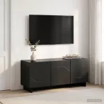 Televizoriaus stovas 90 x 34.5 x 40 cm Juoda Apdirbta mediena