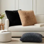 Pagalvėlės užvalkalas 2 pcs HEERLEN Taupe 80 x 80 cm PV pūkinis