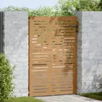 Sodo vartai, 85x150 cm, Corten plienas, kvadratinis dizainas
